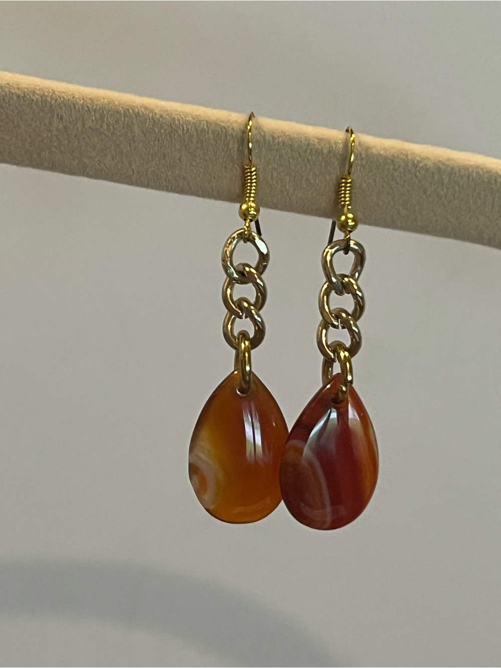 Carnelian agate Earrings - Picture 2 of 2